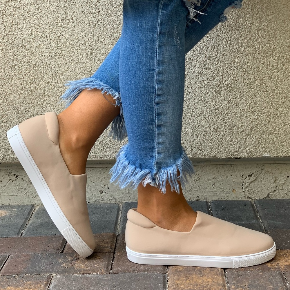 Distressed Lightweight Canvas Slip-On Sneakers - Picture 4 of 7